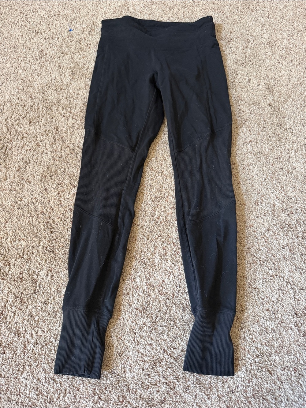 Athleta Black Ribbed Cuff Track Jogger leggings